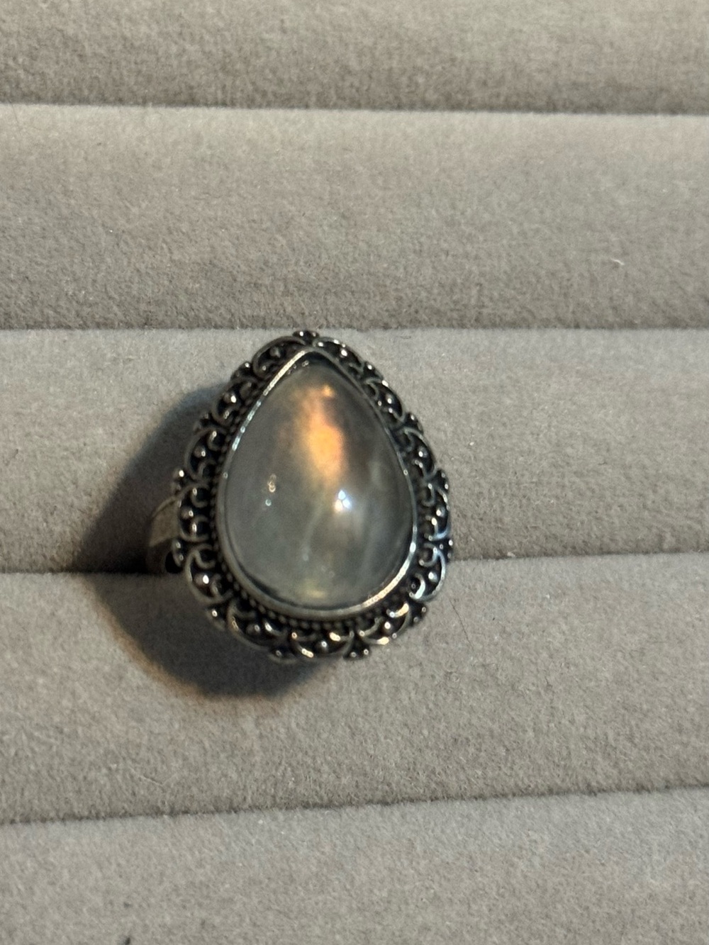 Teardrop Labradorite Ring